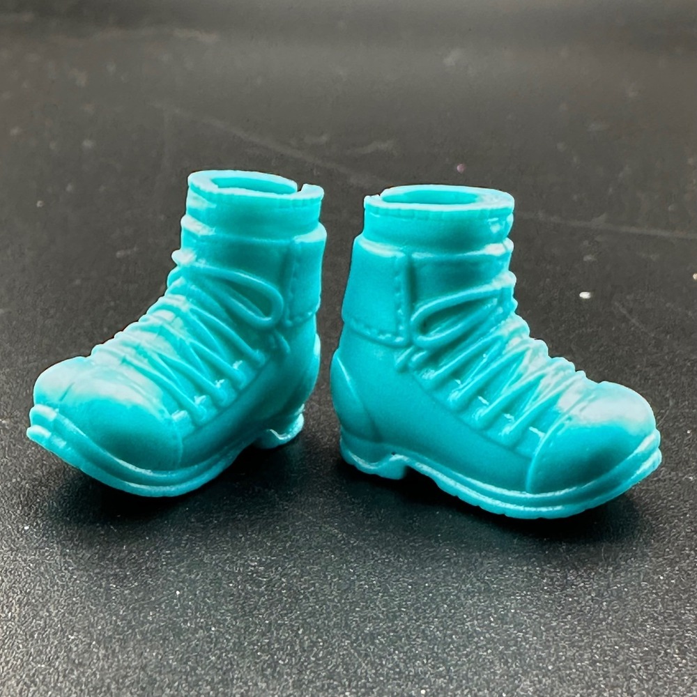 Mattel Stacie Doll Hiking Boots Accessories Teal Blue‎ Barbie Molded Lace Shoes